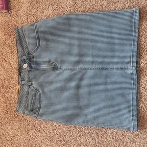 Lee Blue Striped Midi Skirt